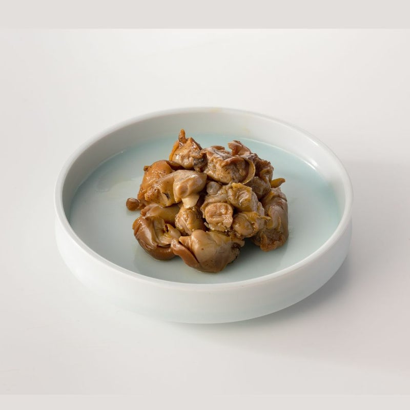 ばい貝のうま煮の全量がお皿に乗った画像です。