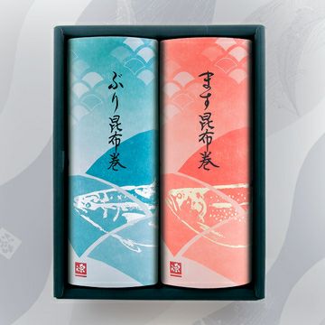 海鮮逸品（ます・ぶり各１本）の箱入り商品画像です。
