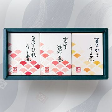 ますづくし３品セットの箱入り商品画像です。
