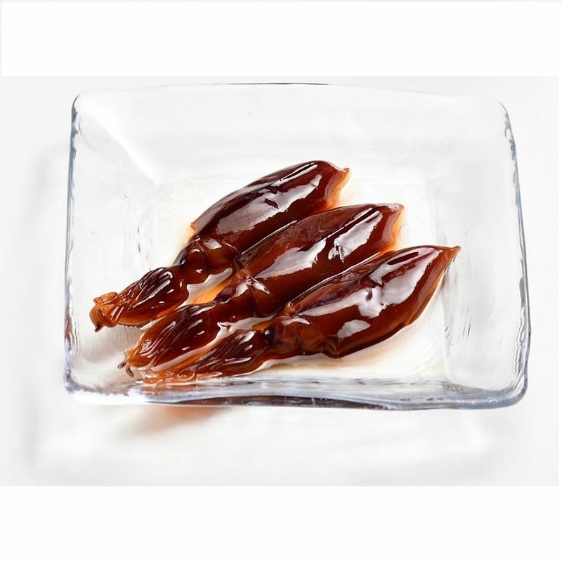 ほたるいか沖漬の皿盛り画像です。