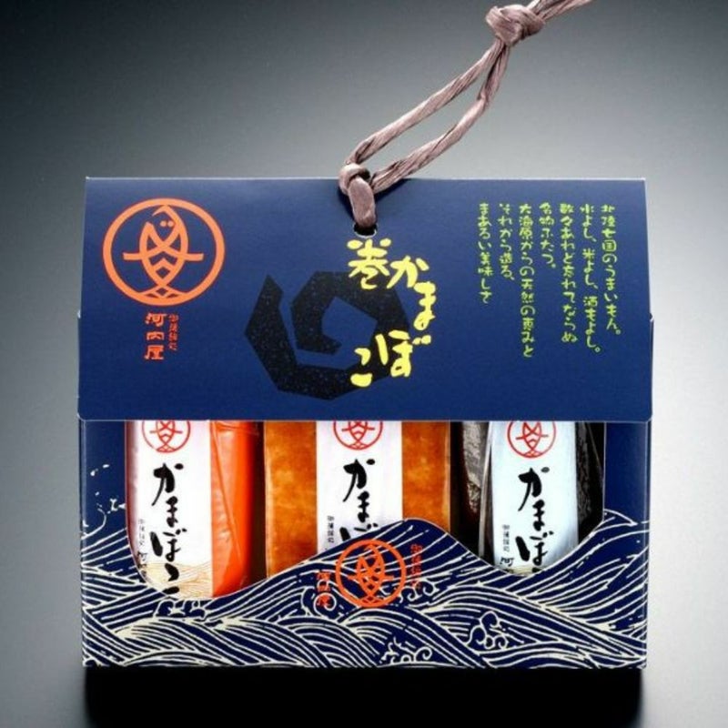 巻かまぼこ３本入りのパッケージ画像です。